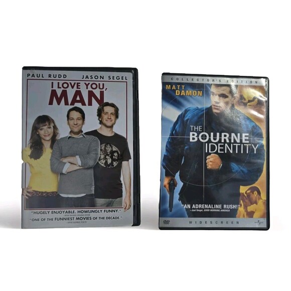 Lot Of 2 Random DVDs I Love You, Man & The Bourne Identity DVD Movies Matt Damon - Picture 1 of 7